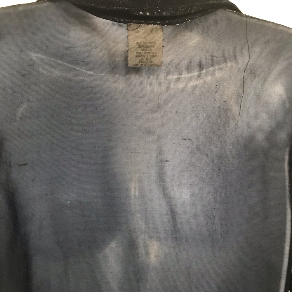 Sparkly Sheer Black Button Up - image 4